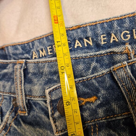 American Eagle Outfitters Blue Distressed Jean Shorts - Picture 11 of 11